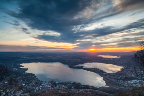 Tramonto sui laghi della Brianza