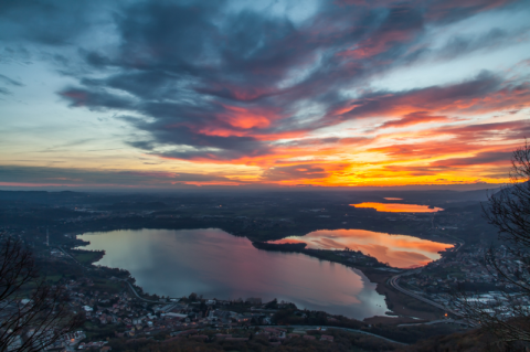 Tramonto sui laghi della Brianza